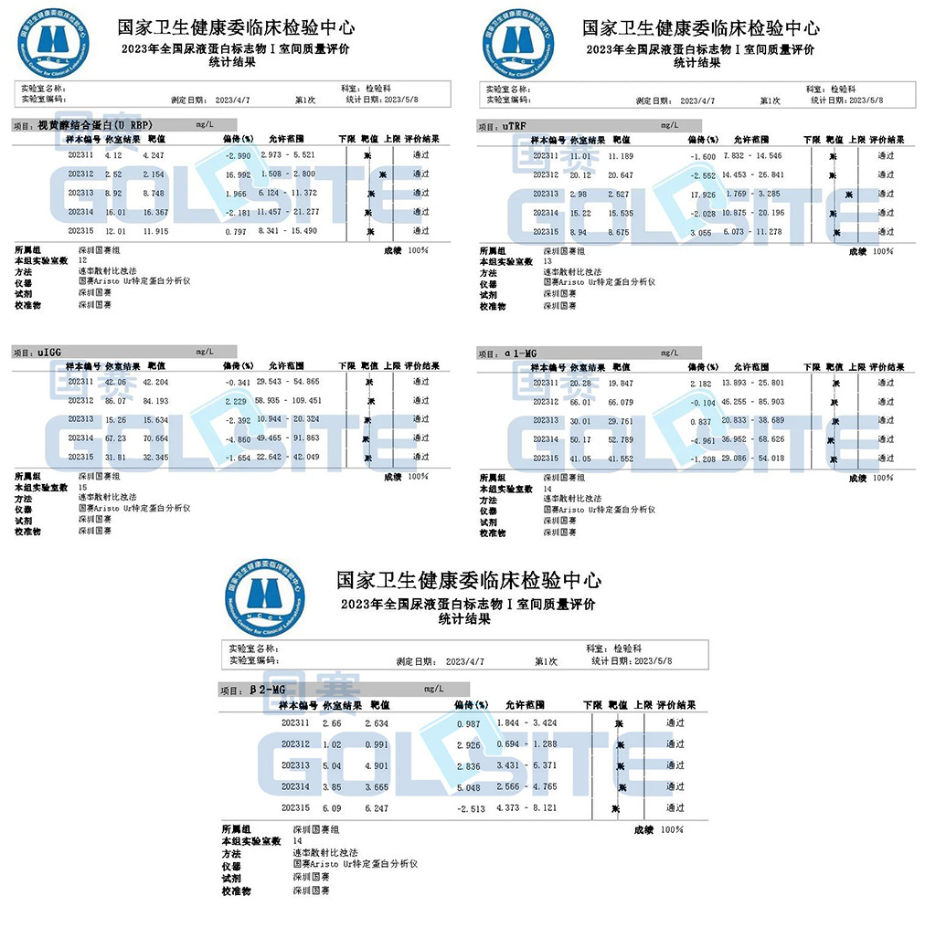 喜讯！J9九游会J9生物多个项目通过卫健委临检中心室间质评